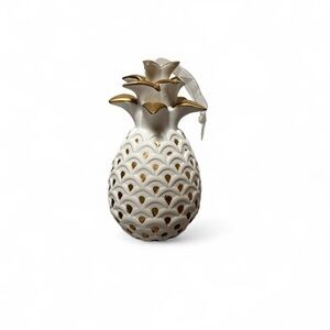 Gold and White Pineapple Decor